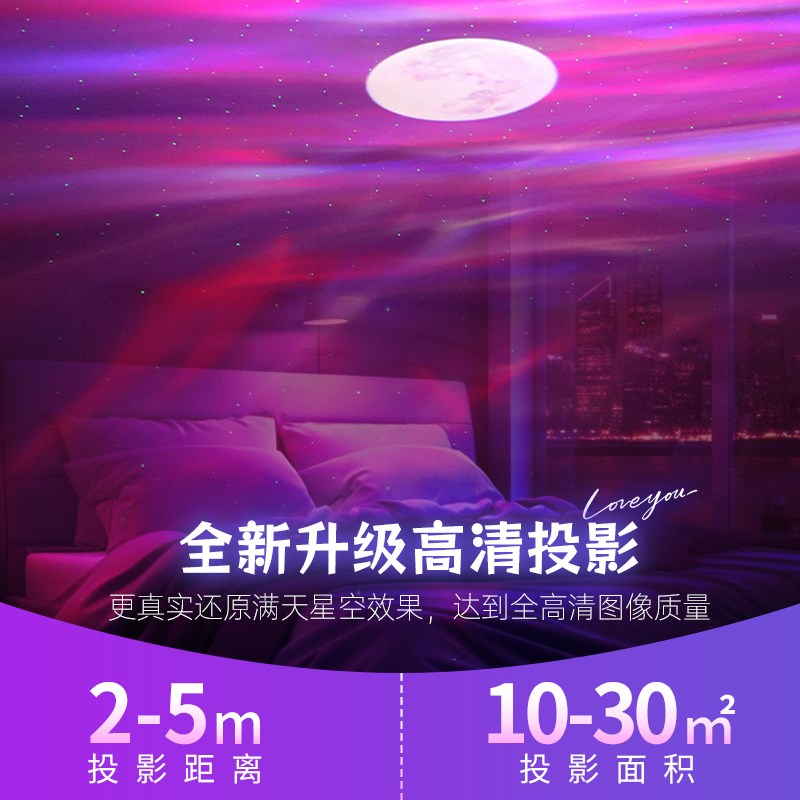 情人节礼物心小礼蓝牙音箱北极光星空灯送情侣老婆浪漫氛围灯夜灯