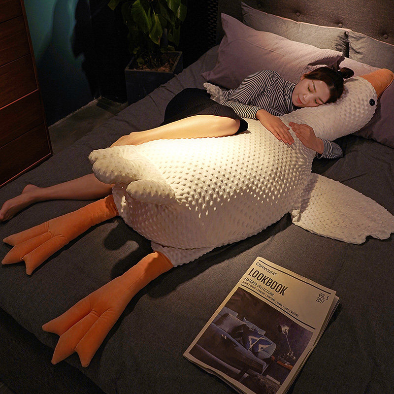 可爱大白鹅抱枕女生睡觉夹腿床上靠枕男生款长条枕头床头靠垫靠背,居家布艺,靠垫/抱枕,淘宝优惠券,粉丝福利购,淘宝优惠卷