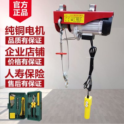 微型电动葫芦220V家用小型吊机1/0.5吨卷扬提升机绞盘升降起重机