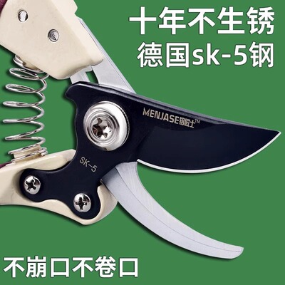 德国精工果树剪枝剪刀粗枝花草修枝剪家用绿化园艺强力省力花剪