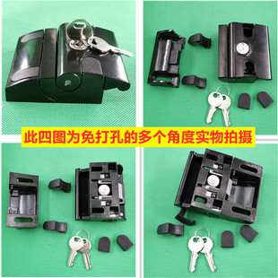 工业铝型材围栏门锁 机柜锁具免打孔机械锁安全门锁304045通用