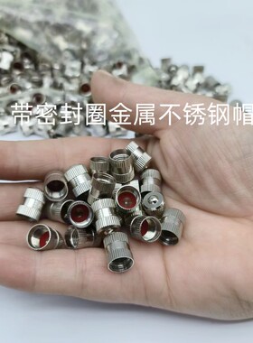 汽车轮胎气门嘴帽电动车摩托车汽车货车通用不锈钢密封气嘴防尘帽