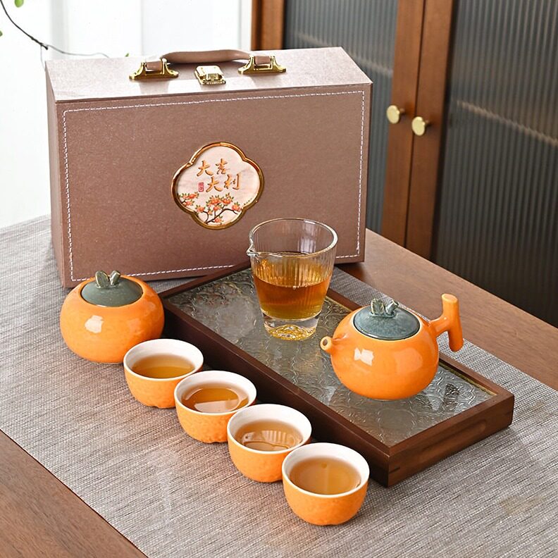 直销一壶四杯茶叶茶具套装整套陶瓷礼品套组商务开业回礼伴手礼
