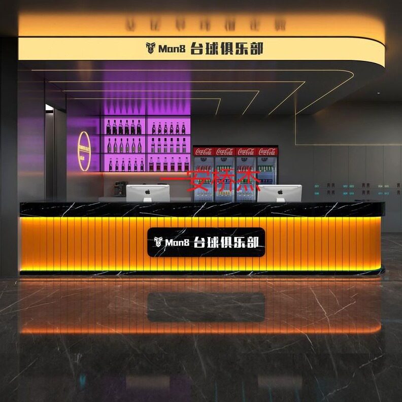 直销YJ工业风台球厅酒吧吧台餐厅饭店收银台酒店KTV健身房前台桌