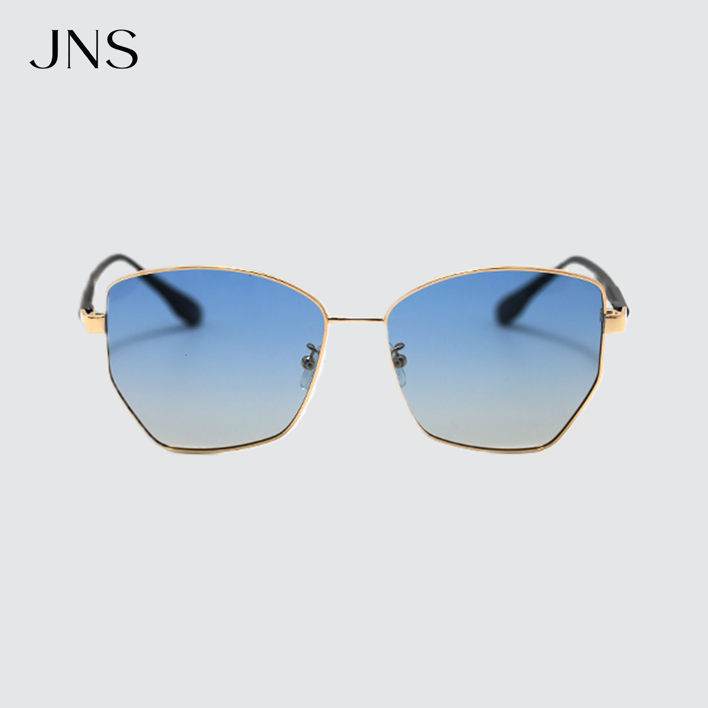 JNS复古金属老钱风偏光墨镜