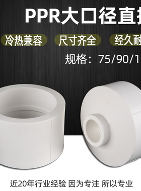 75/90/110PPR水管配件直接变径异径大小接头转20/25/32/40/50/63