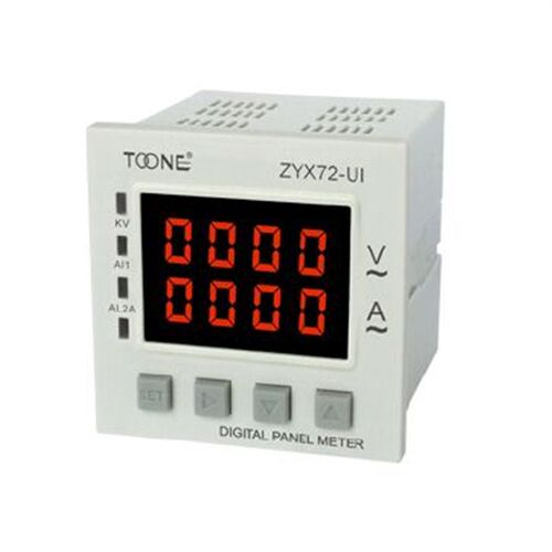 卓一单相交流数显智能电流电压组合表ZYX72-UI/SX72*72AV电力仪表