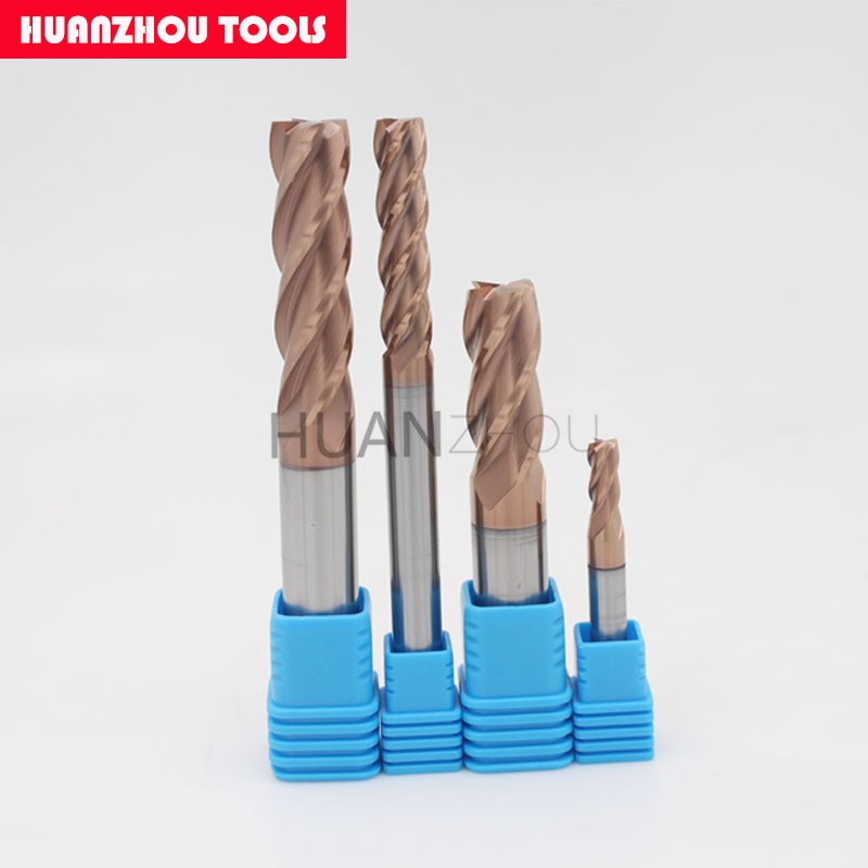 XET钨钢铣刀加长铣刀55度硬质合金120加工中心数控铣刀CNC4刃铣刀