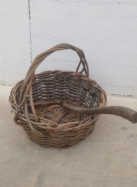 民俗怀旧农具风车米斗手推车木犁牛套复古摆件道具纯手工老物件