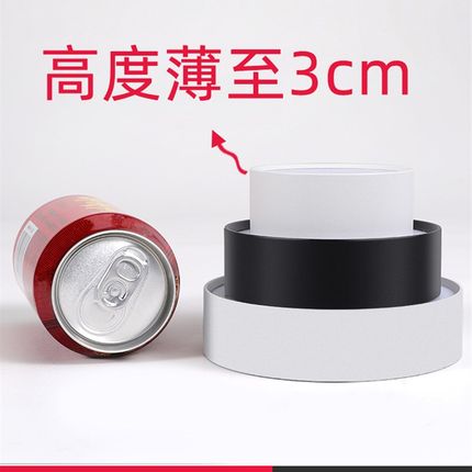 黑色明装筒灯led超薄小吸顶灯圆形客厅卧室过道免开孔三色7W9W15W