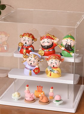 五路财神爷各路神仙入户玄关装饰摆件家用全套展示架开业礼物手办