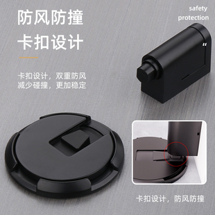 免打孔极窄边框玻璃门门吸地吸可调节隐形缓冲静音强力磁门阻挡器