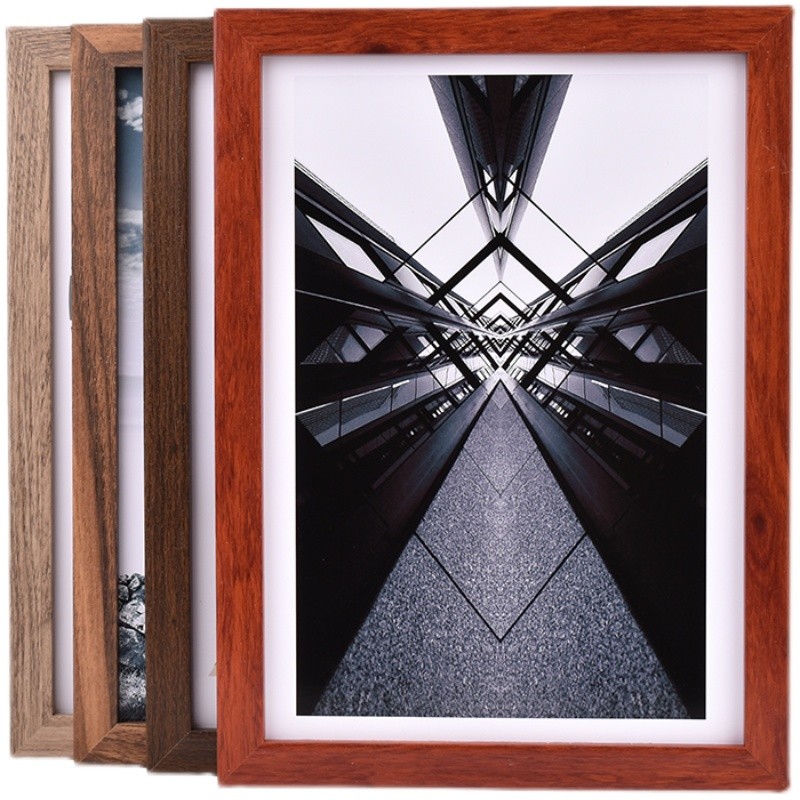 实木相框挂墙20寸16 24装裱素描海报4开8KA3A4简约拼图定制28画框