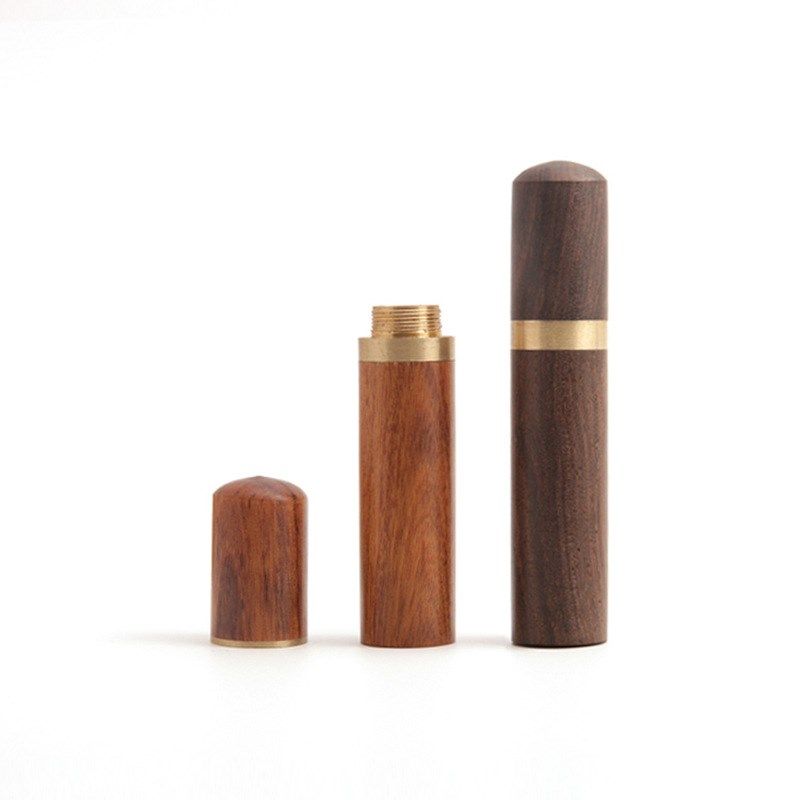 檀木针筒十字绣工具高档木头针瓶绣针收纳防小孩扎手