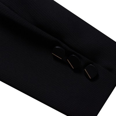 徐睿知学院风显瘦百褶西装裙女2023秋冬设计感黑色收腰连衣裙短裙