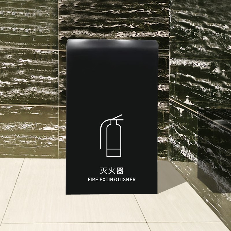 铁艺圆弧加厚烤漆灭火器箱2只装商场酒店二氧化碳灭火器置放箱子