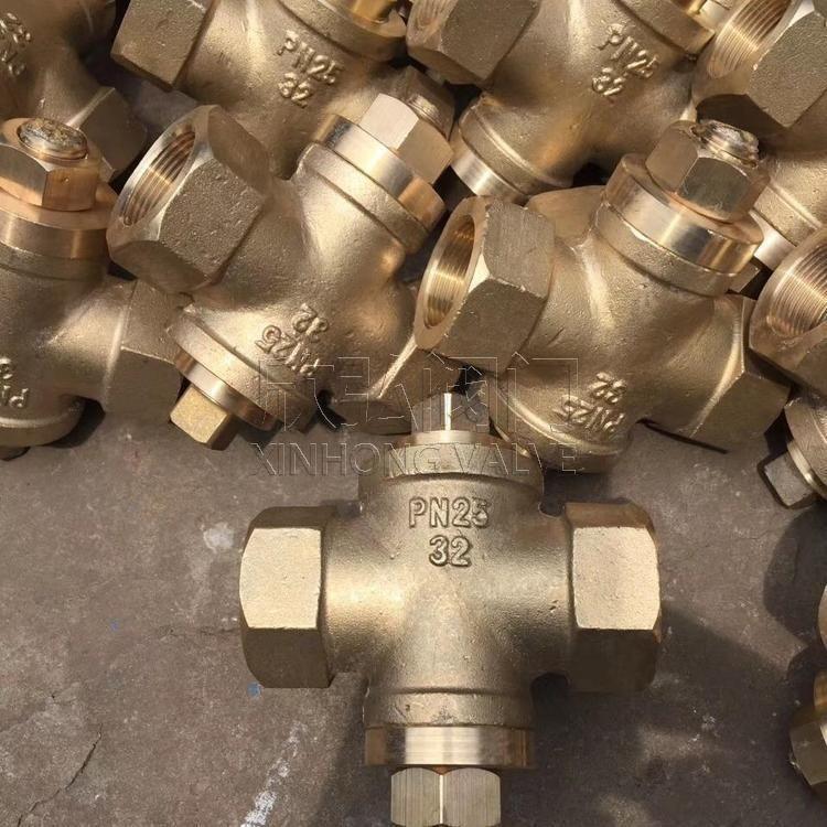 X14W内螺纹三通旋塞阀 切断 防爆 夹套 衬氟 阀门开关进水