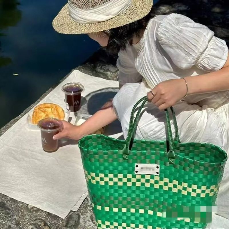 中秋节小菜篮子手工编织多巴胺菜篮子包通勤百搭女士手提沙滩包女,收纳整理,其他收纳篮,淘宝优惠券,粉丝福利购,淘宝优惠卷