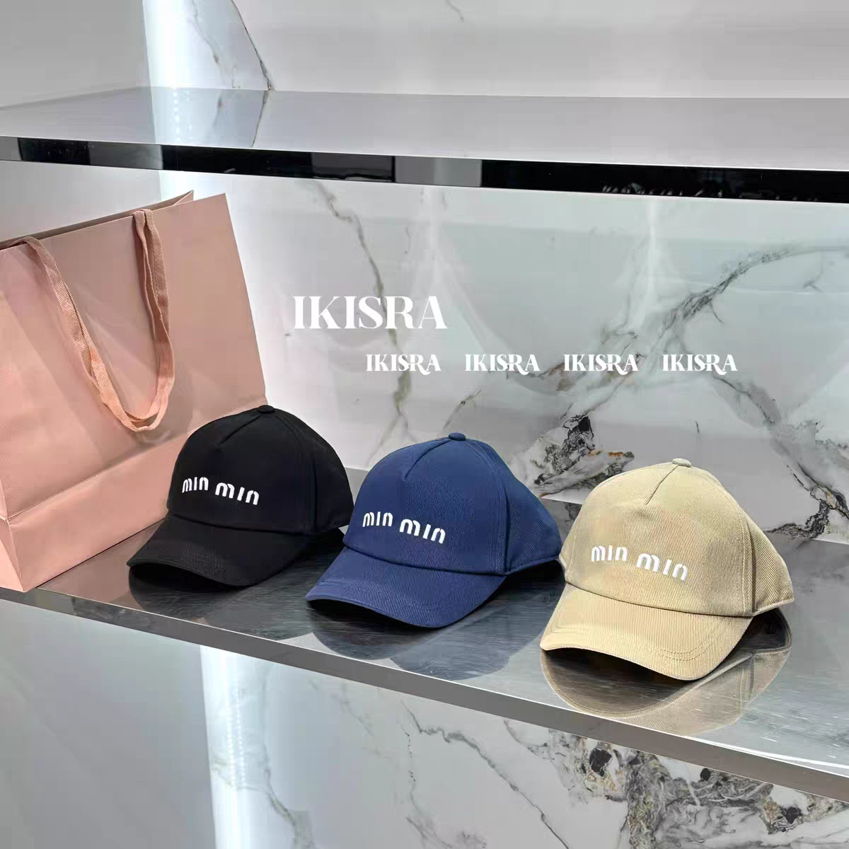 miu谬谬潮牌字母抽绳棒球帽