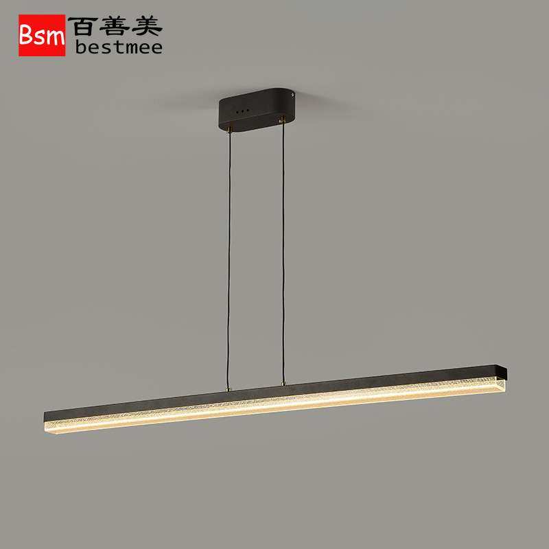 北欧长条吸吊两用餐厅吧台吊灯现代简约亚克力书房办公室书房灯具