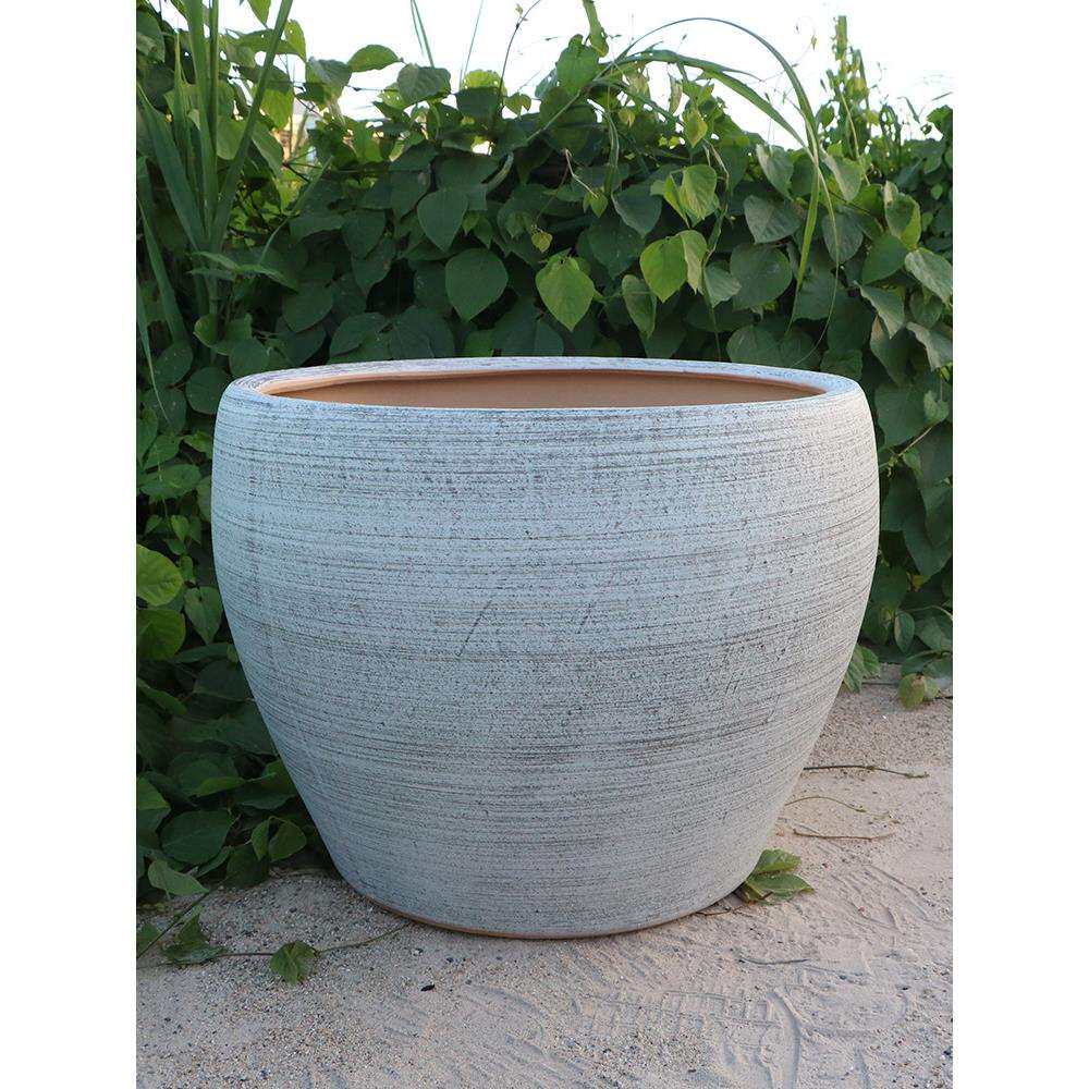 简约户外阳台种树盆特大大号花盆陶瓷发财树盆大口径45cm55cm