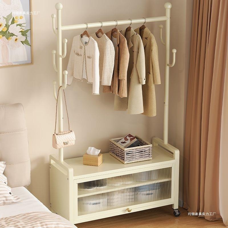 家用可移动衣帽架卧室阳台衣架落地立式现代风简易衣柜耐用挂衣架