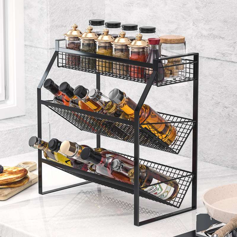 厨房置物架多功能调料调味品收纳架台面壁挂架子神器用品家用亿恒