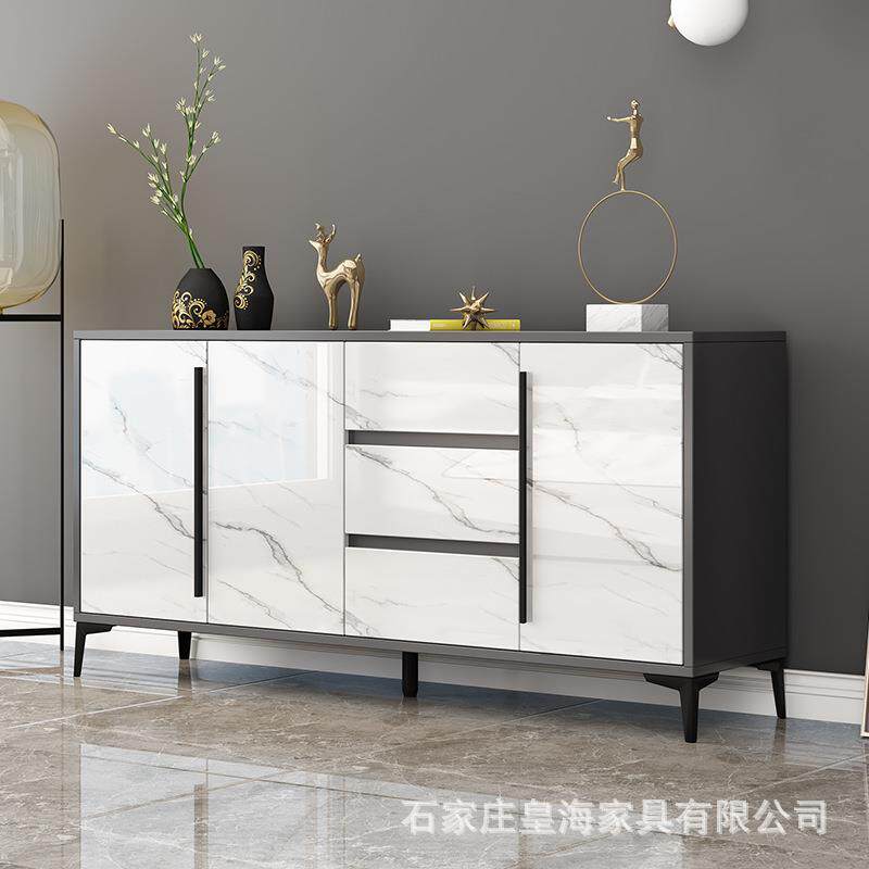 现代简约烤漆餐边柜多功能厨房收纳柜储物柜微波炉碗柜茶水柜橱柜