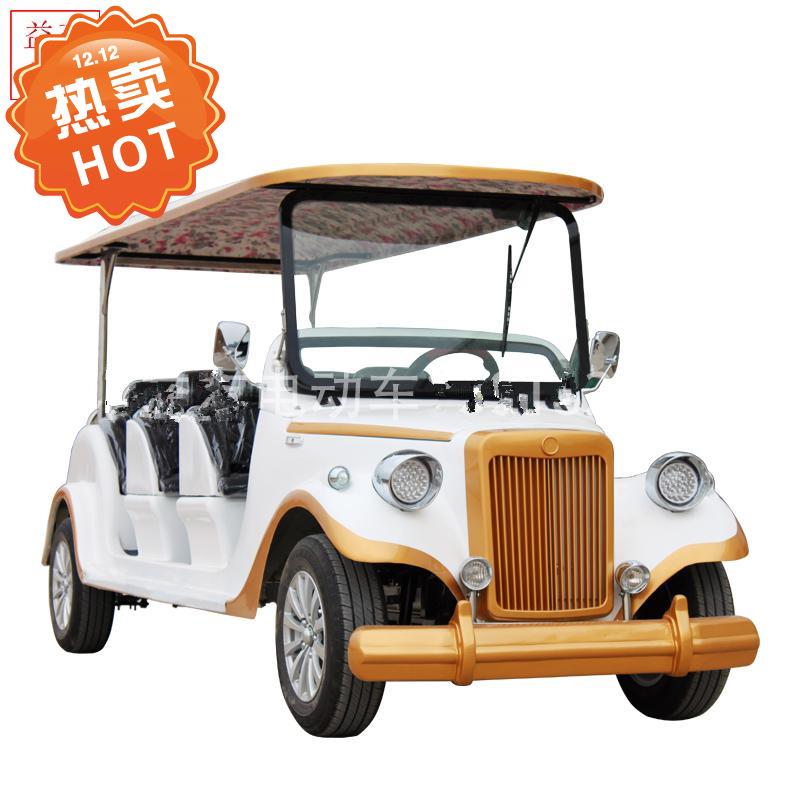 新款8座电动老爷车旅游景区游览电瓶观光车酒店小区看房车