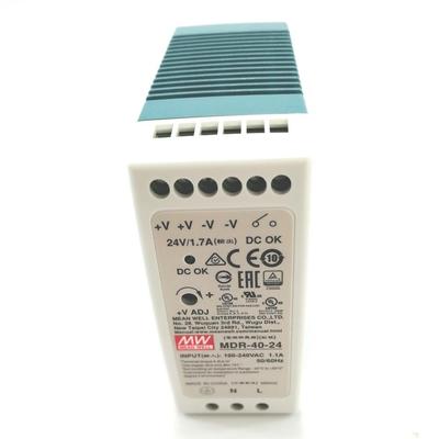现货明纬MDR-40导轨式40W开关电源5V12V24V48V小体积塑料外壳
