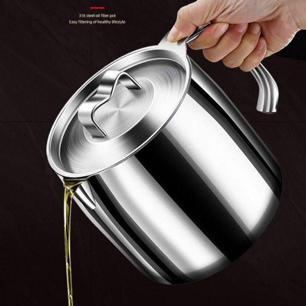 铿锵德国油壶316不锈钢猪油储油滤油壶带盖网厨房过滤油渣神器,厨房/烹饪用具,油壶,淘宝优惠券,粉丝福利购,淘宝优惠卷