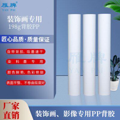 雁牌装饰画专用198克PP背胶打印纸198g PP纸打印纸染料墨用PP纸