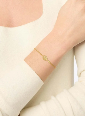 欧美网球拍项链女小众设计吊坠个性锁骨链ins运动项链