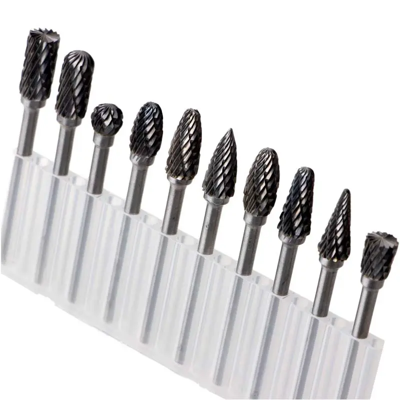 硬质合金钨钢磨头63 旋转锉钨钢铣刀头木工木雕打磨头根雕雕刻刀