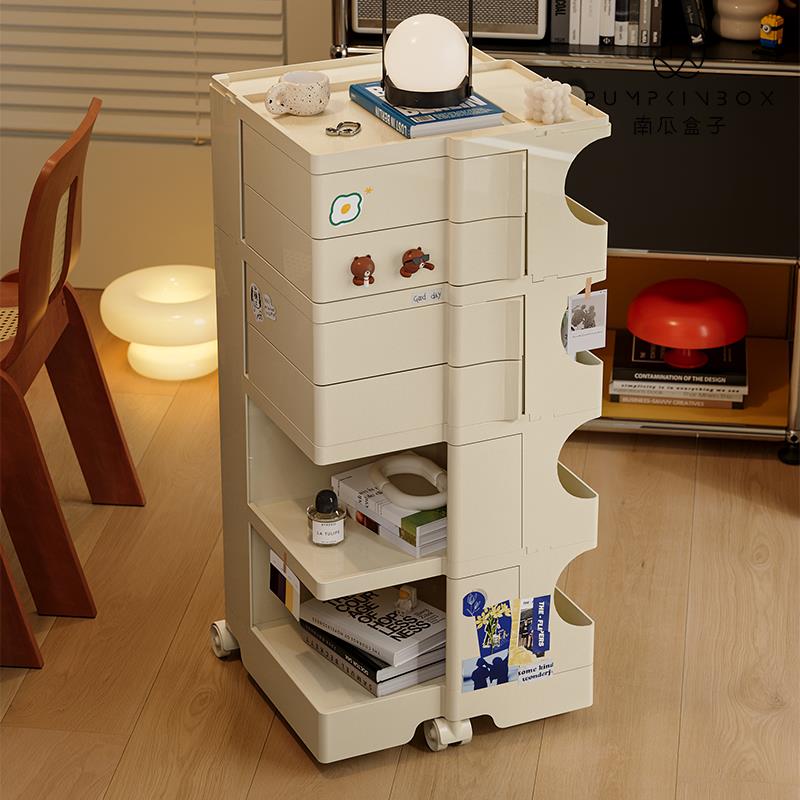 创意移动小推车北欧可收纳沙发边几零食柜家用客厅简约边柜高柜