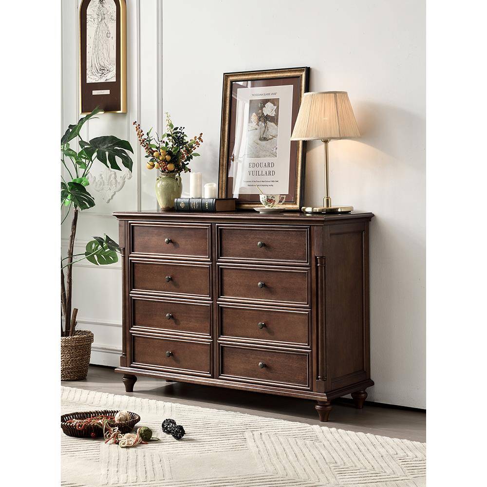 美式全实木八斗柜立柜小户型客厅靠墙边柜卧室收纳储物主卧床尾柜