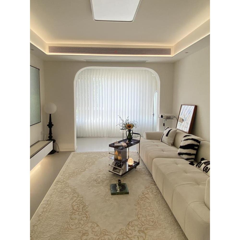 玖楼 轻奢客厅沙发边几移动小推车亚克力置物架中古餐车茶几边桌