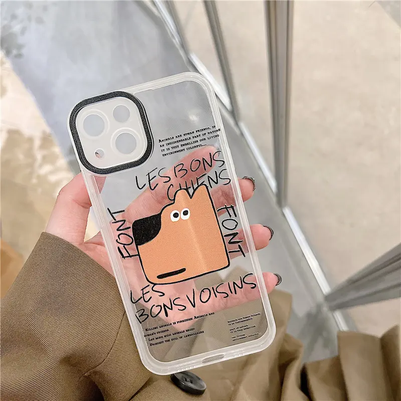 知泰适用15瞳影透明壳14promax卡通狗678xr