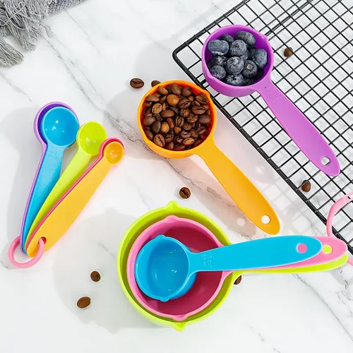 塑料量勺量杯5件套 pp烘焙工具咖啡面粉调味料量匙组合