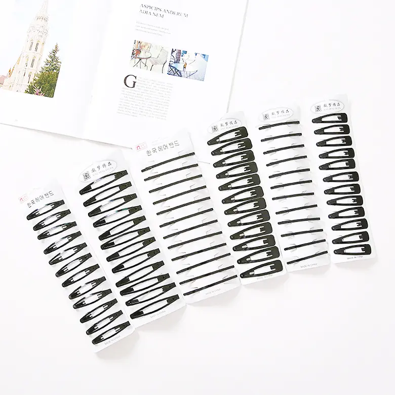 2元店韩版发饰卡片套装烤漆bb夹水滴夹一字夹刘海发夹a48