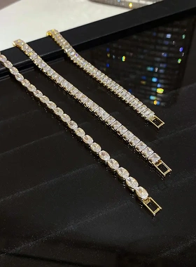 几何形锆石手链欧美简约个性设计手饰夸张气质冷淡风ins饰品配件