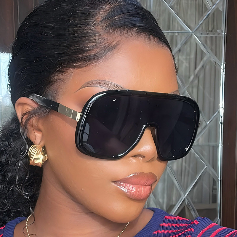 新款时尚连体片大框墨镜女高级感防晒个性潮流百搭太阳镜