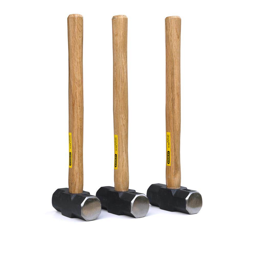 史丹利木柄八角锤石工锤大号重型 4/6/8/10/12磅开山锤子