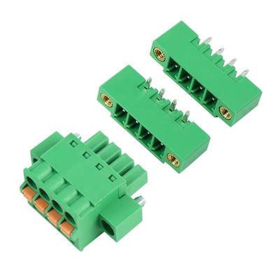 弹簧式按压式接线端子15EDGKDM-3.81mm 免螺丝带耳插拔式接线端子