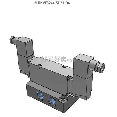 SMC 原装正品VF5244-5DZ1-04系列 先导式5通电磁阀 底板配管型