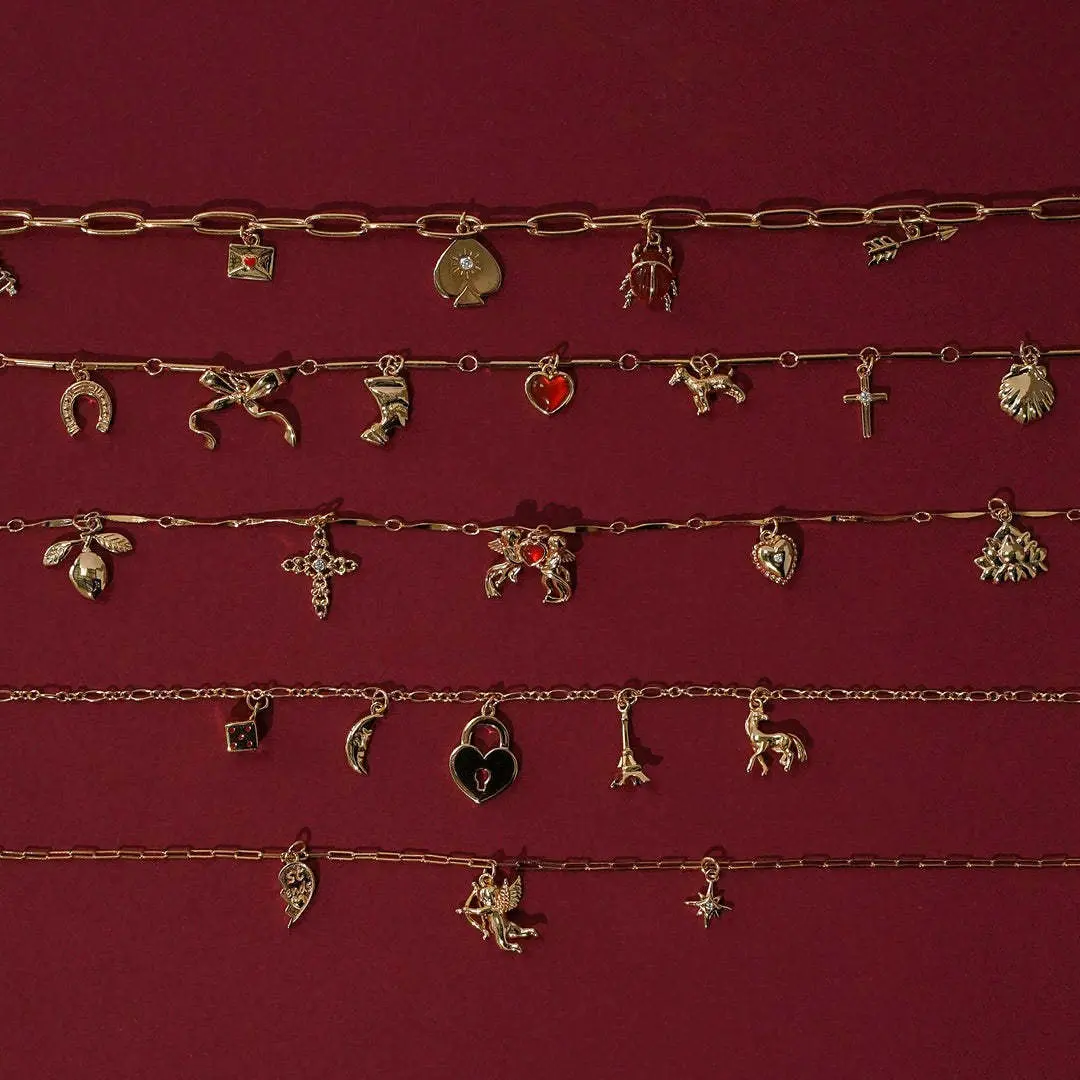 钛钢小吊坠项链女 爱心太阳十字架锆石项链靴子手链女