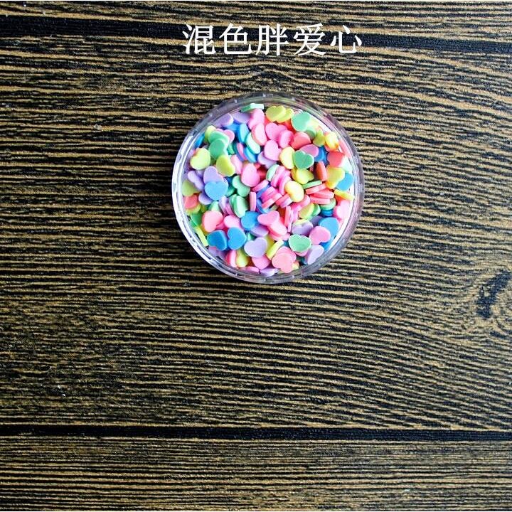 仿真波普圆片星星爱心圆形心形软陶片  DIY蛋糕装饰配件