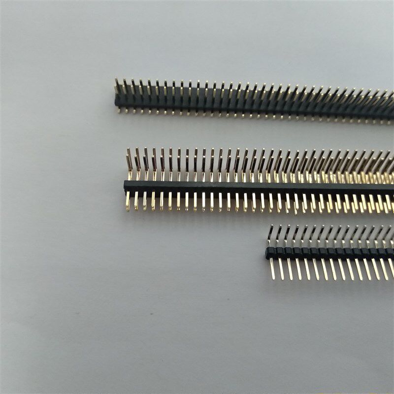 1.27mm单排弯针卧贴排针 50P镀金双排针座 可订2/3/4/5/6/7/8-20P