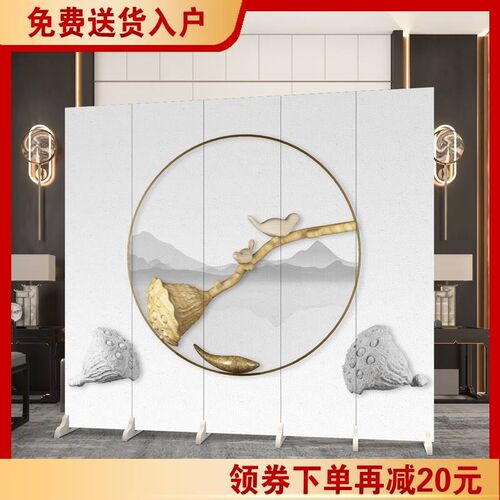 酒店屏风隔断简约现代折叠移动家用遮挡轻奢客厅墙办公室中式卧室