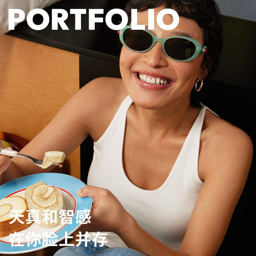 【定制镜片】PORTFOLIO出界 POP泡泡镜系列彩色猫眼墨镜可爱椭圆